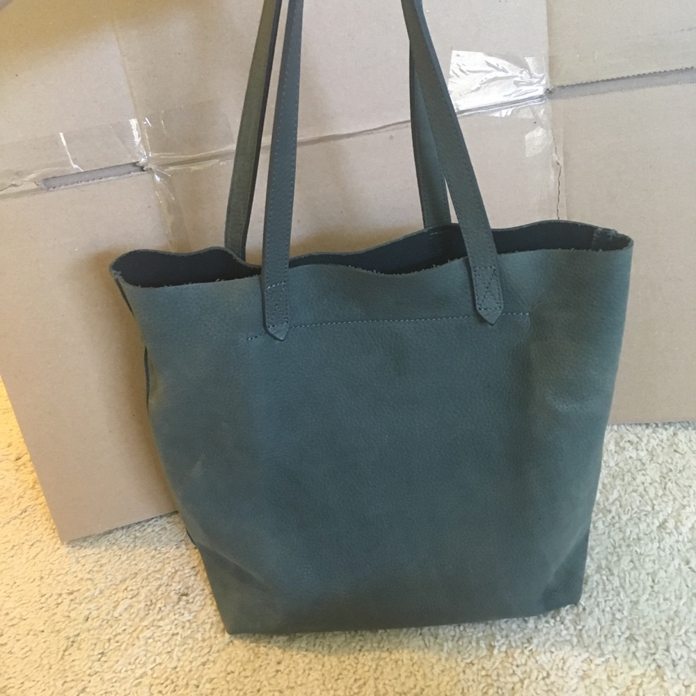 Madewell leather blue tote